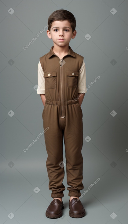 Hispanic child boy with  brown hair