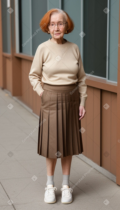 Elderly female with  ginger hair