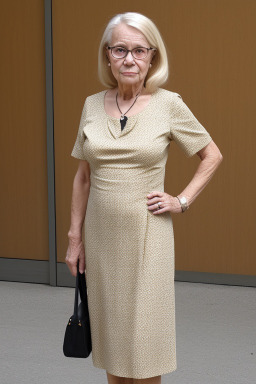 Austrian elderly female with  blonde hair