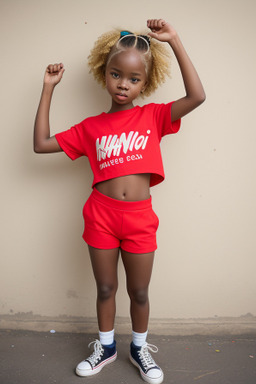 Ghanaian child female with  blonde hair