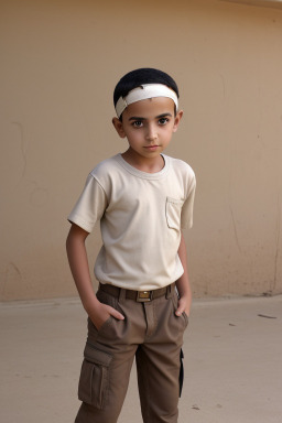 Jordanian child boy with  white hair