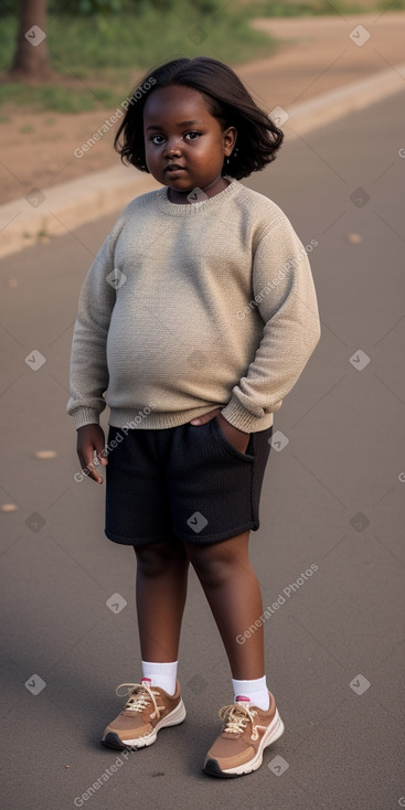 Sudanese child girl with  brown hair