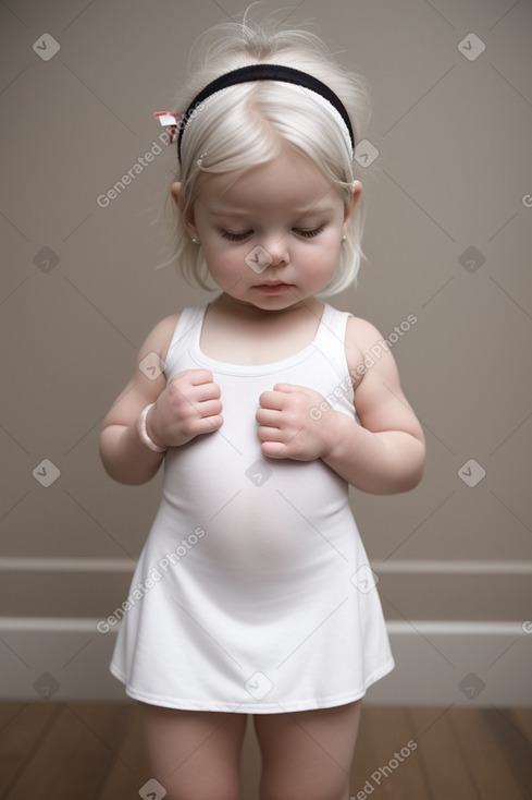 Canadian infant girl with  white hair