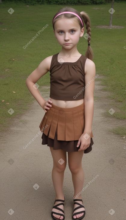 Latvian child girl with  brown hair