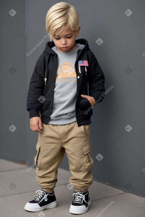 Hispanic infant boy with  blonde hair