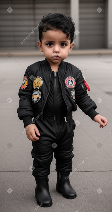 Yemeni infant boy with  black hair