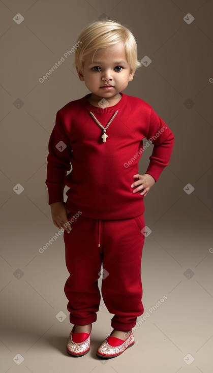 Indian infant boy with  blonde hair