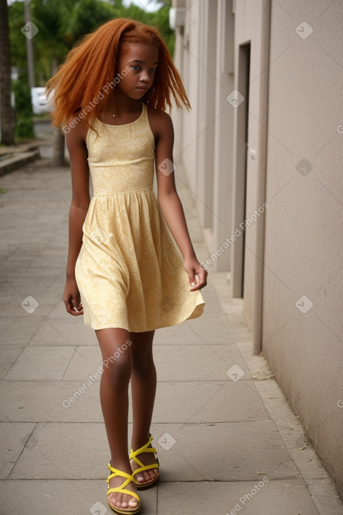 Jamaican teenager girl with  ginger hair