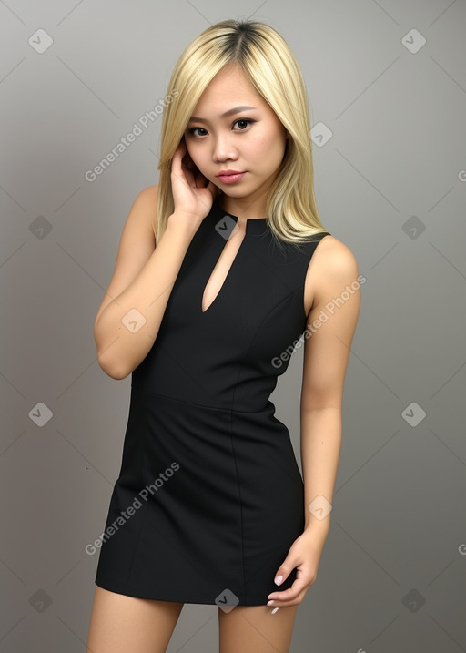 Filipino adult female with  blonde hair