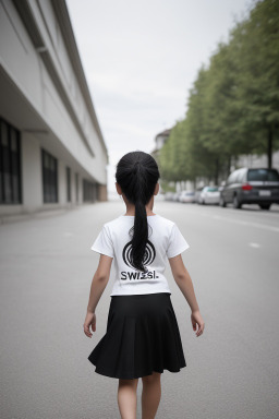 Swiss child girl with  black hair