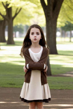 Uruguayan child girl with  brown hair