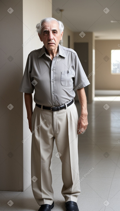 Israeli elderly male with  gray hair