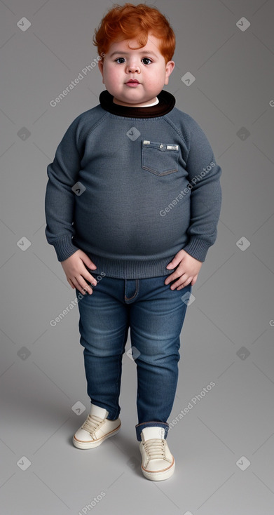 Emirati infant boy with  ginger hair