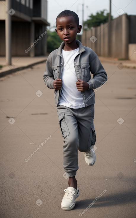 Tanzanian child boy with  gray hair