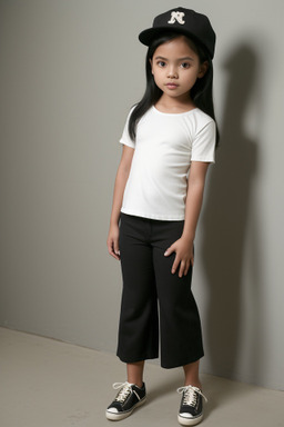 Filipino child girl with  black hair