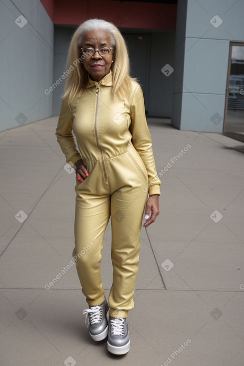 African american elderly female with  blonde hair