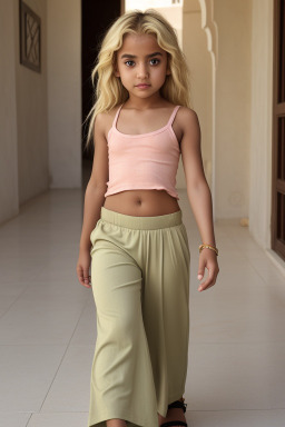 Saudi arabian child girl with  blonde hair