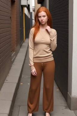 Peruvian young adult female with  ginger hair