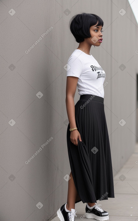 African american young adult female with  black hair