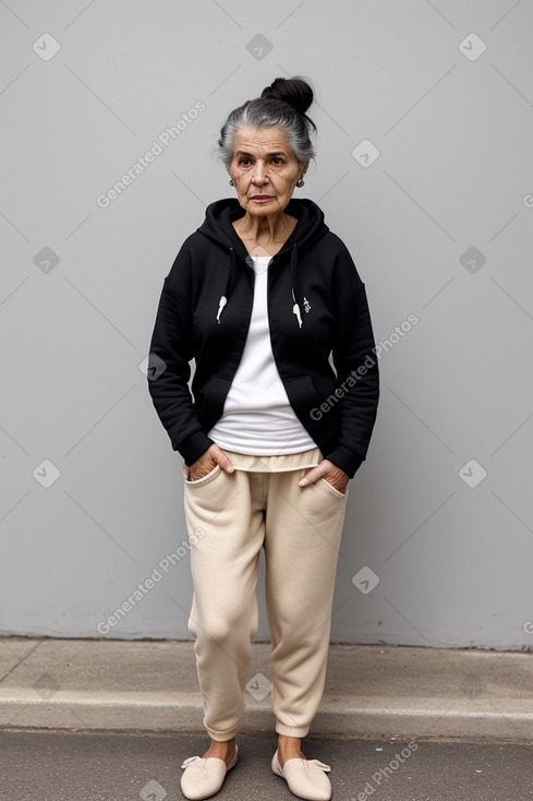 Portuguese elderly female with  black hair