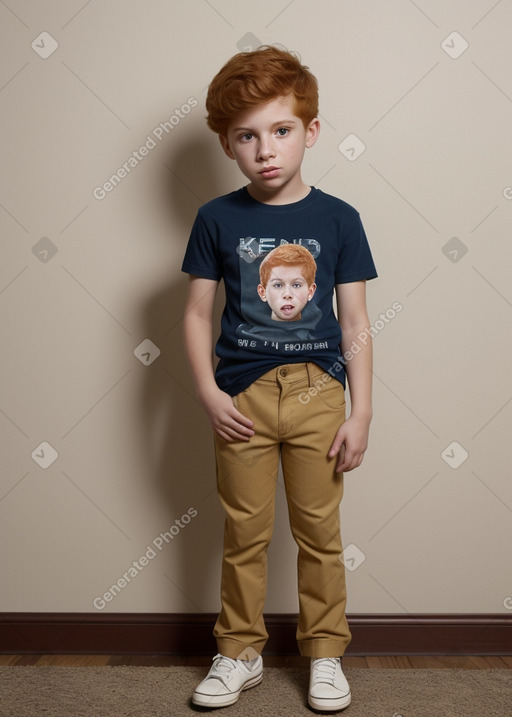 Hispanic child boy with  ginger hair