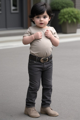 Canadian infant boy with  black hair