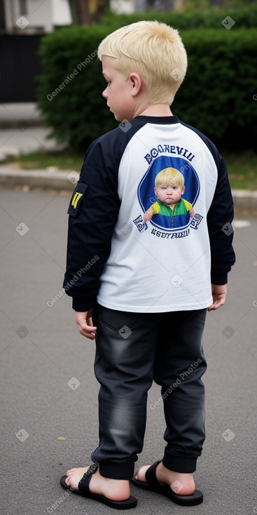 Ukrainian child boy with  blonde hair