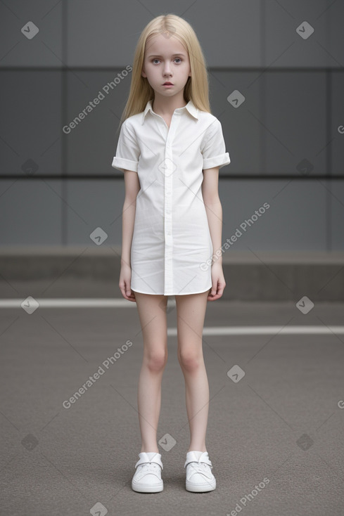 Caucasian child female with  blonde hair