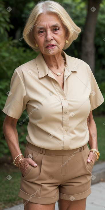 Elderly female with  blonde hair