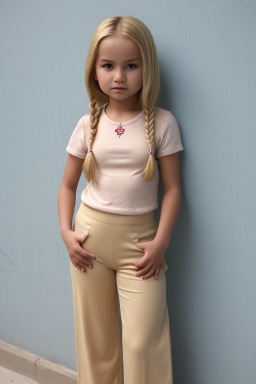 Uzbek child female with  blonde hair