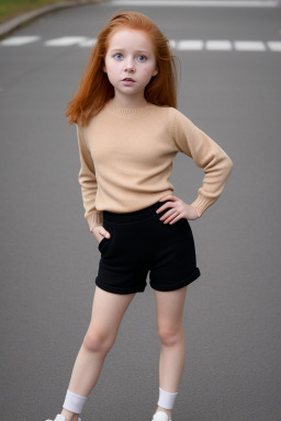 German child girl with  ginger hair