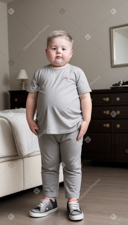 Belgian child boy with  gray hair