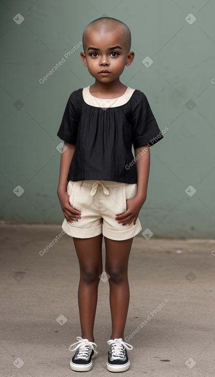 Child girl with  black hair