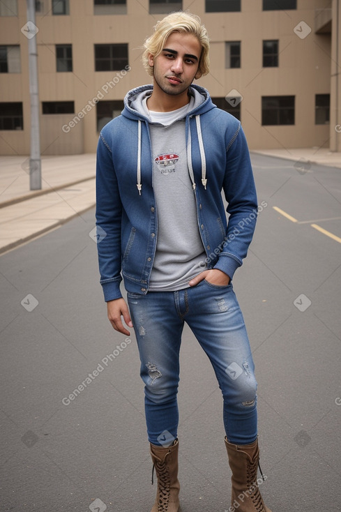 Jordanian adult male with  blonde hair