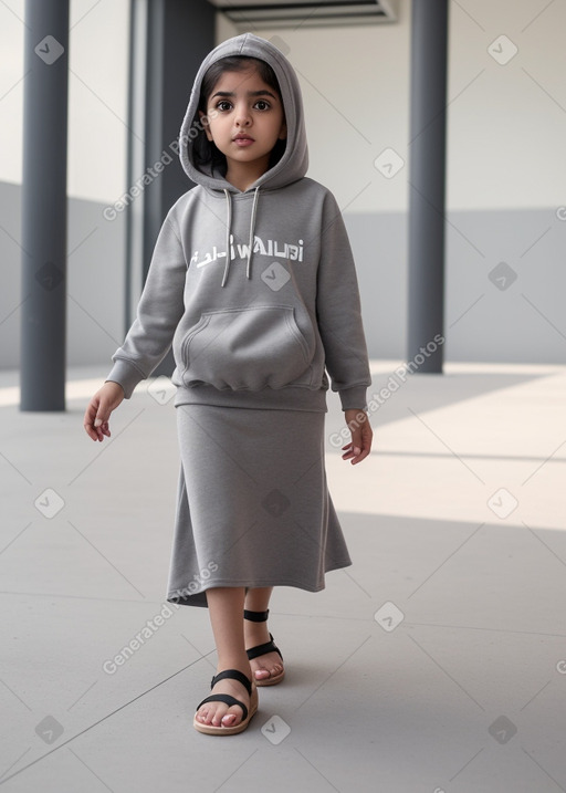 Kuwaiti infant girl with  gray hair