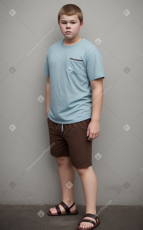 Norwegian teenager boy with  brown hair