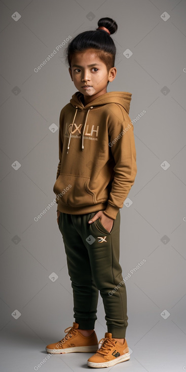 Nepalese child boy with  ginger hair