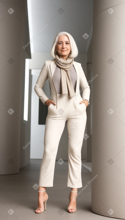 Turkish 45 years female with  white hair