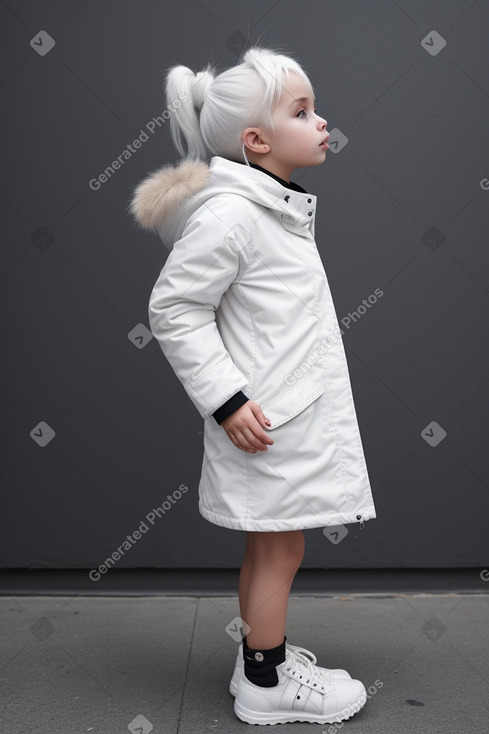 Australian infant girl with  white hair