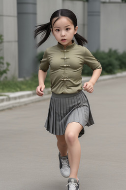 Chinese child female with  gray hair