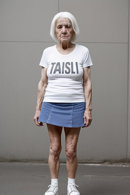 French elderly female with  white hair