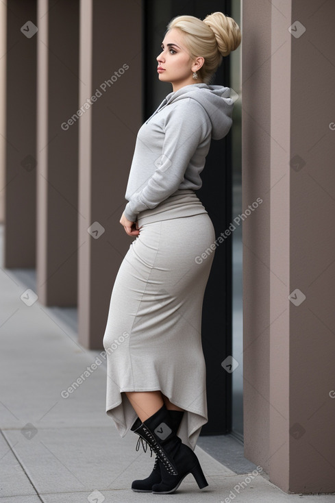 Armenian adult female with  blonde hair