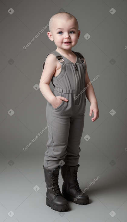 Canadian infant girl with  gray hair