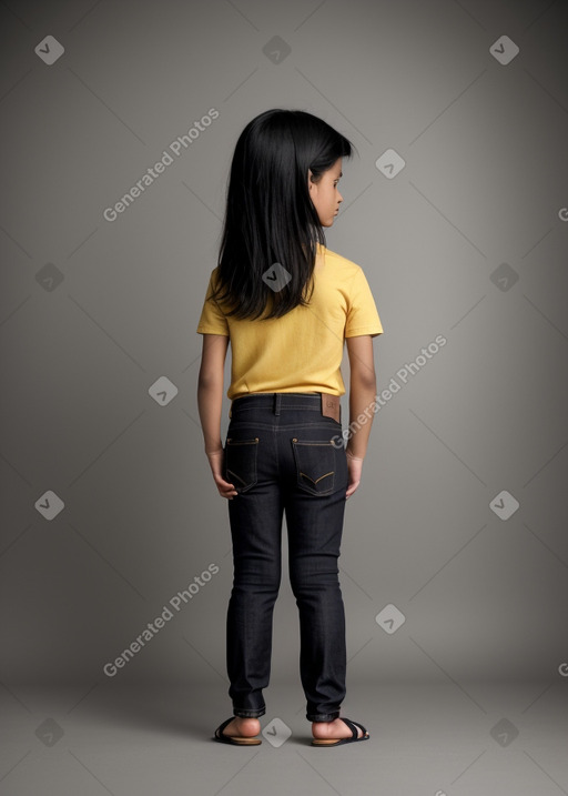 Child boy with  black hair