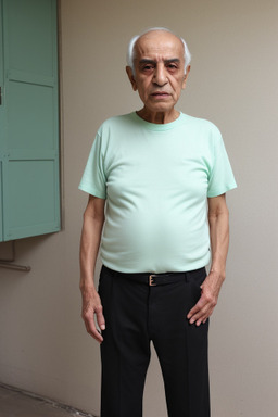 Iranian elderly male with  black hair