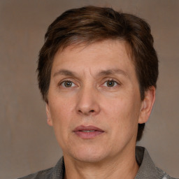 Neutral white adult male with short  brown hair and brown eyes