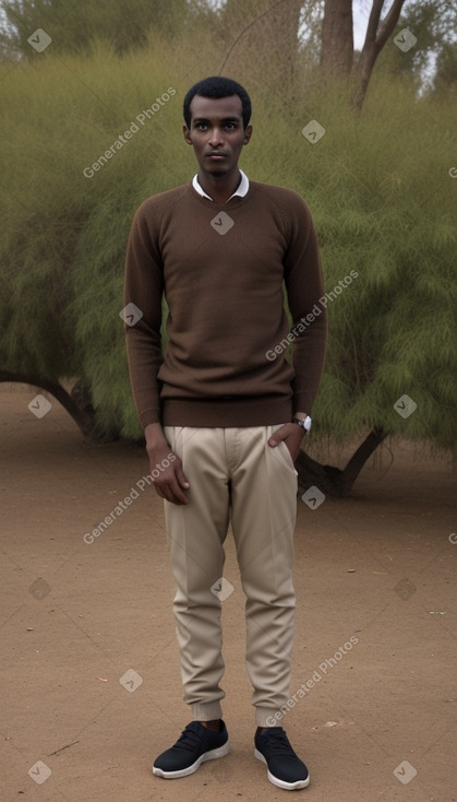 Sudanese adult male with  brown hair