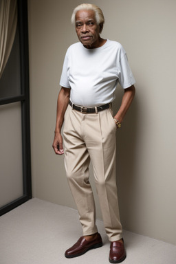 African american elderly male with  blonde hair