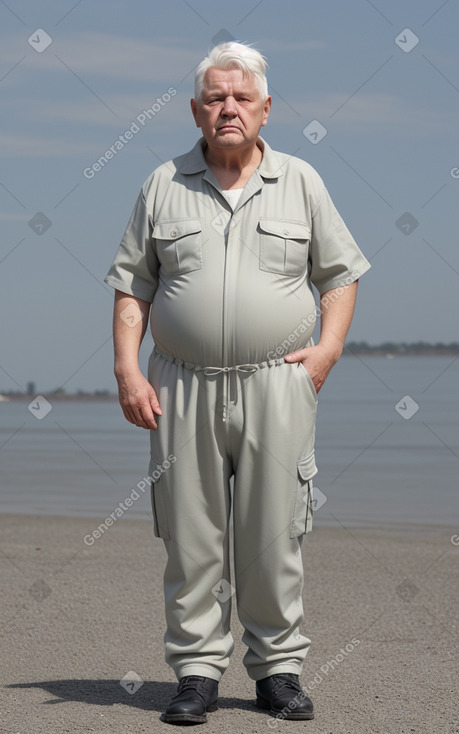 Latvian elderly male with  white hair