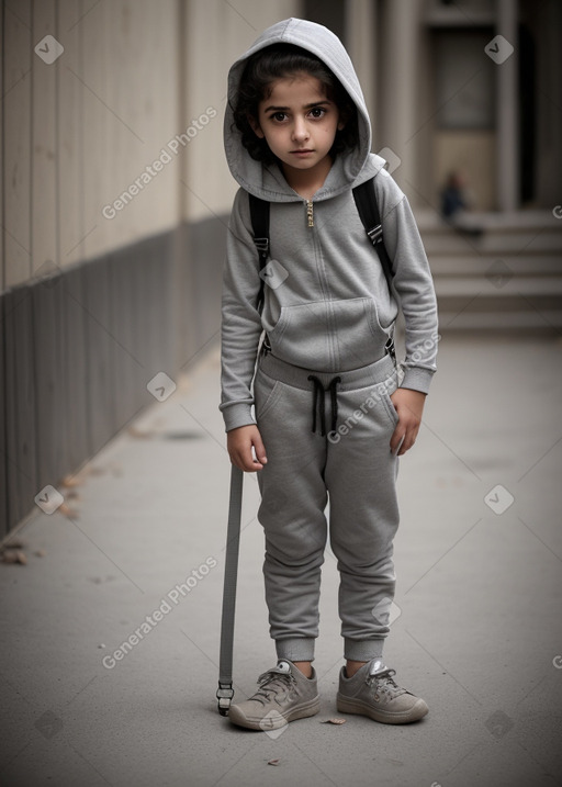 Syrian child girl with  gray hair